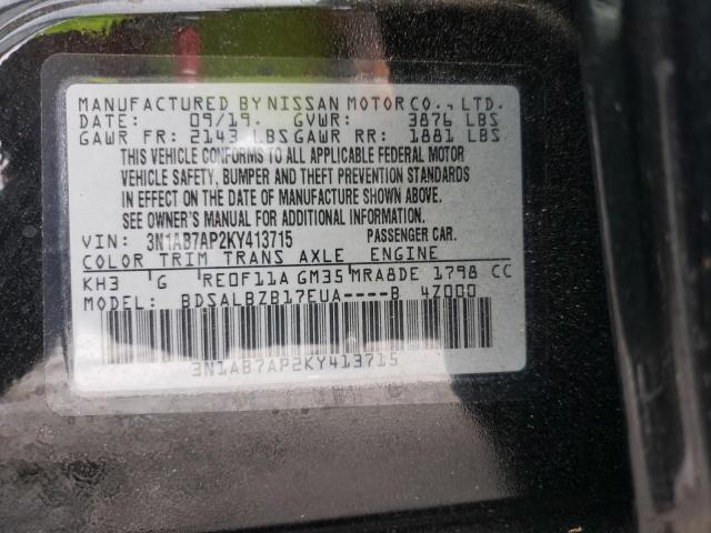 Photo 9 VIN: 3N1AB7AP2KY413715 - NISSAN SENTRA S 