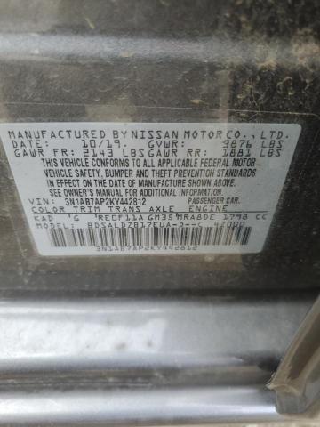 Photo 11 VIN: 3N1AB7AP2KY442812 - NISSAN SENTRA S 