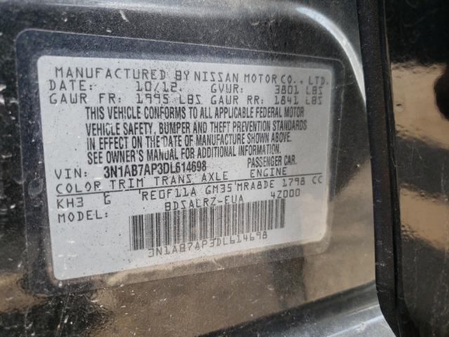 Photo 9 VIN: 3N1AB7AP3DL614698 - NISSAN SENTRA S 