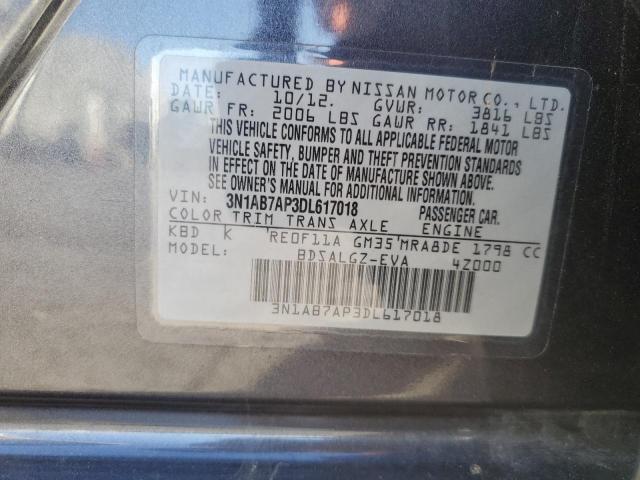 Photo 11 VIN: 3N1AB7AP3DL617018 - NISSAN SENTRA S 