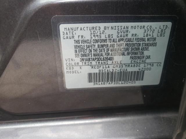 Photo 9 VIN: 3N1AB7AP3DL620405 - NISSAN SENTRA S 