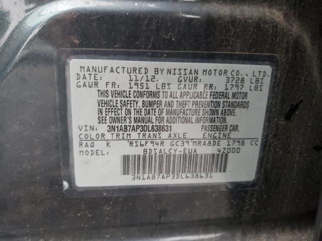 Photo 9 VIN: 3N1AB7AP3DL638631 - NISSAN SENTRA 