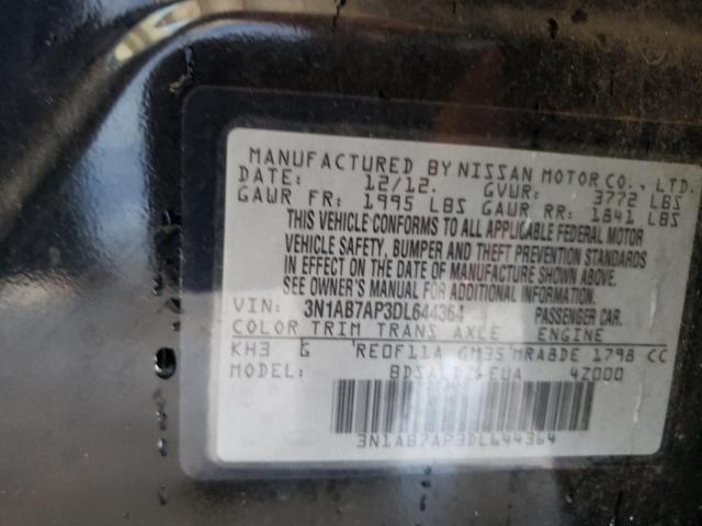 Photo 11 VIN: 3N1AB7AP3DL644364 - NISSAN SENTRA S 