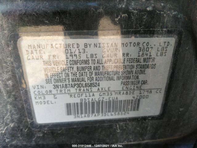 Photo 8 VIN: 3N1AB7AP3DL658524 - NISSAN SENTRA 