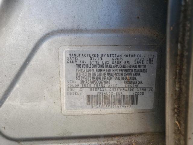 Photo 11 VIN: 3N1AB7AP3DL674643 - NISSAN SENTRA S 