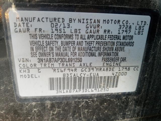 Photo 9 VIN: 3N1AB7AP3DL691250 - NISSAN SENTRA S 