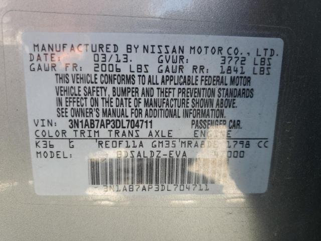 Photo 11 VIN: 3N1AB7AP3DL704711 - NISSAN SENTRA S 