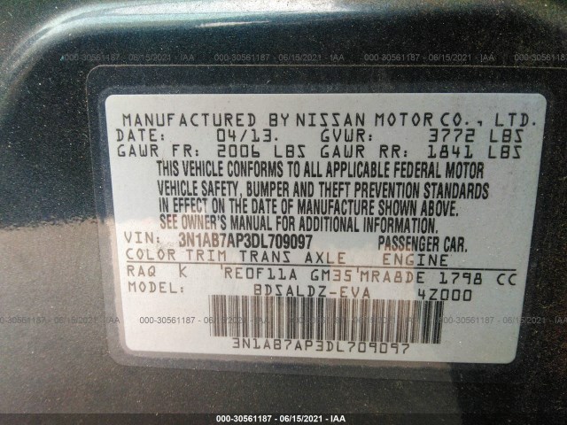 Photo 8 VIN: 3N1AB7AP3DL709097 - NISSAN SENTRA 