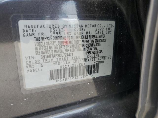 Photo 11 VIN: 3N1AB7AP3DL727471 - NISSAN SENTRA S 