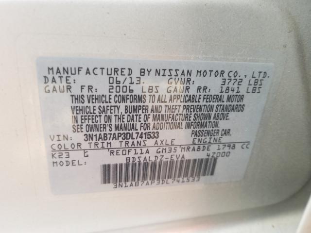 Photo 9 VIN: 3N1AB7AP3DL741533 - NISSAN SENTRA S 