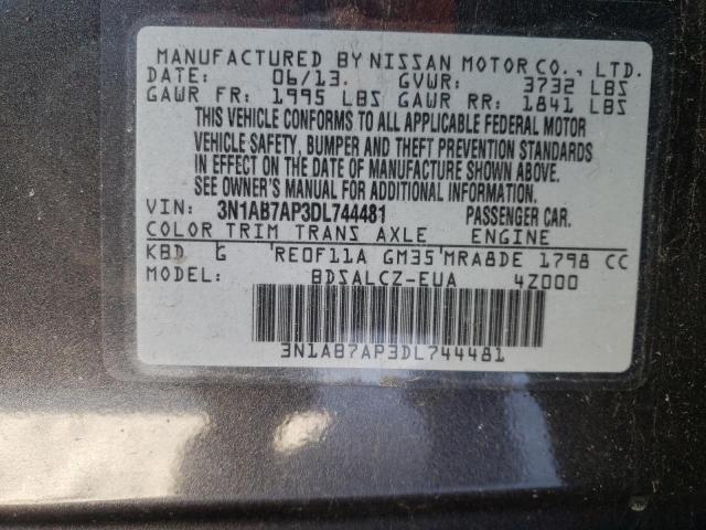 Photo 9 VIN: 3N1AB7AP3DL744481 - NISSAN SENTRA S 