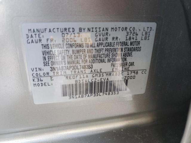 Photo 11 VIN: 3N1AB7AP3DL748353 - NISSAN SENTRA S 