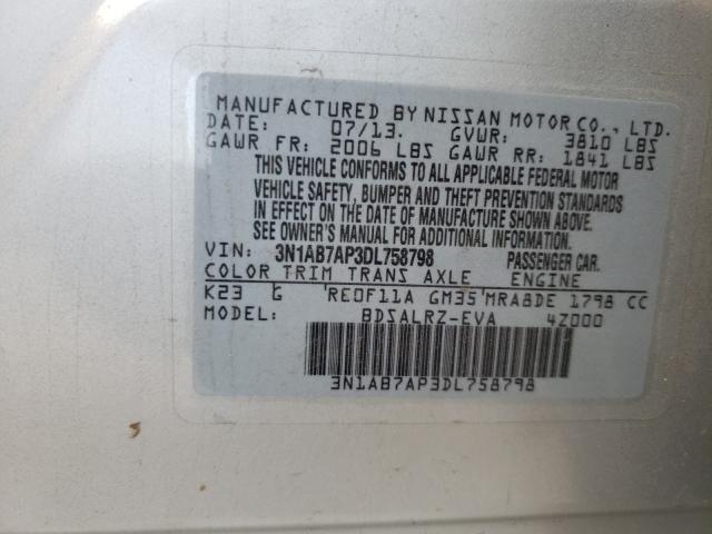 Photo 9 VIN: 3N1AB7AP3DL758798 - NISSAN SENTRA S 