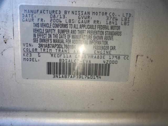 Photo 11 VIN: 3N1AB7AP3DL760194 - NISSAN SENTRA 