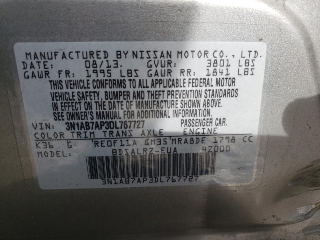 Photo 9 VIN: 3N1AB7AP3DL767727 - NISSAN SENTRA 