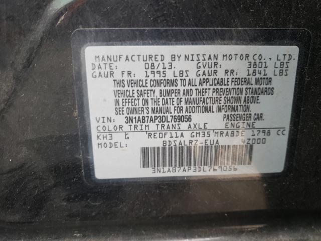 Photo 9 VIN: 3N1AB7AP3DL769056 - NISSAN SENTRA S 