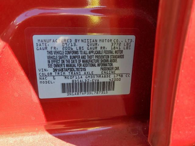 Photo 11 VIN: 3N1AB7AP3DL787315 - NISSAN SENTRA S 