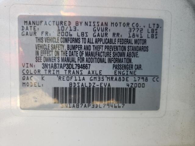 Photo 9 VIN: 3N1AB7AP3DL794667 - NISSAN SENTRA S 