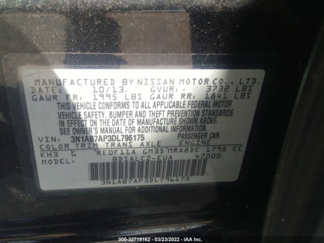 Photo 8 VIN: 3N1AB7AP3DL796175 - NISSAN SENTRA 