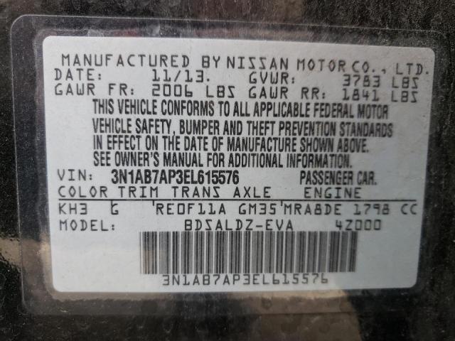 Photo 11 VIN: 3N1AB7AP3EL615576 - NISSAN SENTRA 