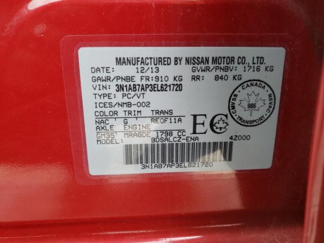 Photo 9 VIN: 3N1AB7AP3EL621720 - NISSAN SENTRA 