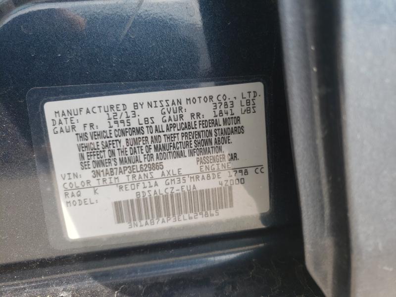 Photo 9 VIN: 3N1AB7AP3EL629865 - NISSAN SENTRA S 