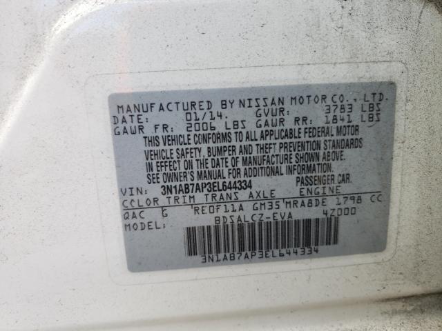 Photo 9 VIN: 3N1AB7AP3EL644334 - NISSAN SENTRA S 