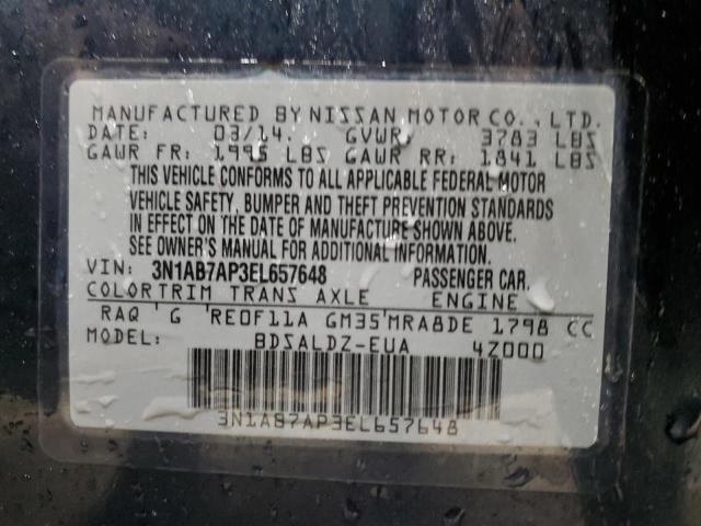 Photo 11 VIN: 3N1AB7AP3EL657648 - NISSAN SENTRA S 