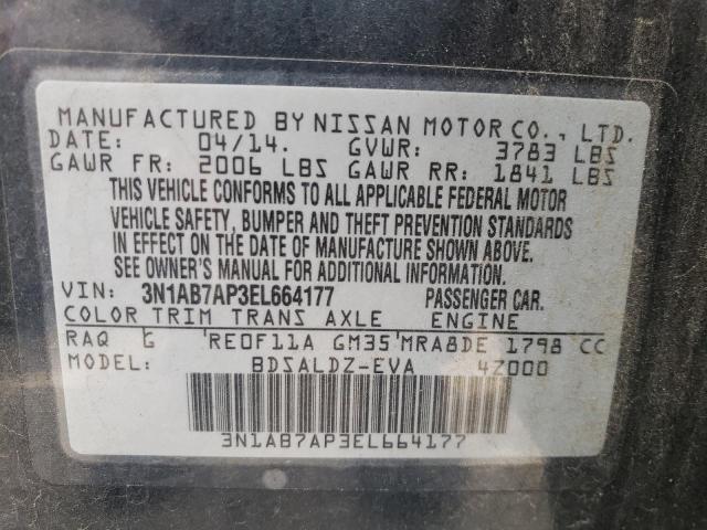 Photo 9 VIN: 3N1AB7AP3EL664177 - NISSAN SENTRA S 