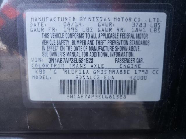 Photo 12 VIN: 3N1AB7AP3EL681528 - NISSAN SENTRA S 