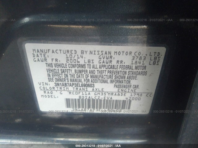 Photo 8 VIN: 3N1AB7AP3EL690603 - NISSAN SENTRA 