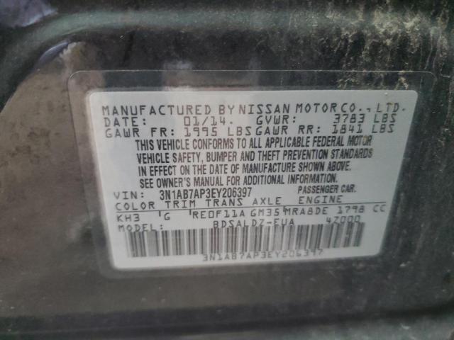 Photo 11 VIN: 3N1AB7AP3EY206397 - NISSAN SENTRA 