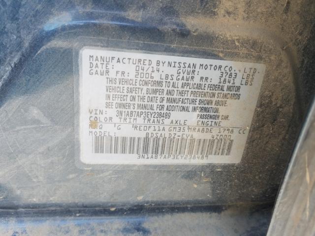 Photo 9 VIN: 3N1AB7AP3EY238489 - NISSAN SENTRA S 