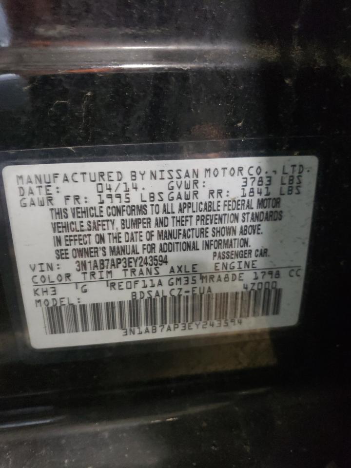 Photo 12 VIN: 3N1AB7AP3EY243594 - NISSAN SENTRA 