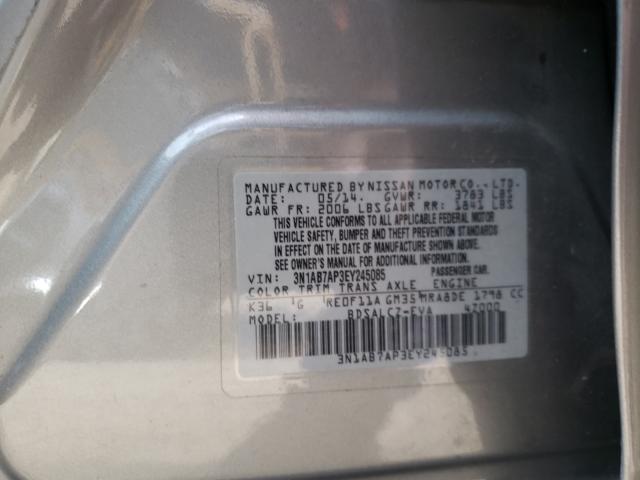 Photo 9 VIN: 3N1AB7AP3EY245085 - NISSAN SENTRA S 