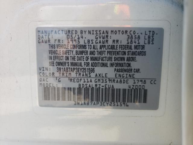 Photo 9 VIN: 3N1AB7AP3EY251596 - NISSAN SENTRA S 