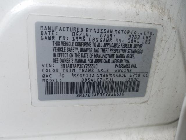 Photo 9 VIN: 3N1AB7AP3EY256510 - NISSAN SENTRA S 