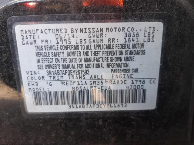 Photo 9 VIN: 3N1AB7AP3EY261593 - NISSAN SENTRA S 