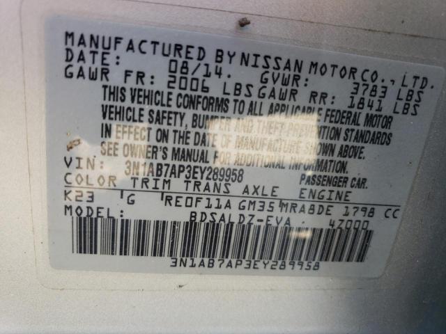 Photo 11 VIN: 3N1AB7AP3EY289958 - NISSAN SENTRA 