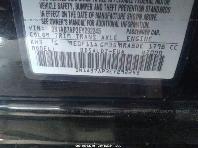 Photo 8 VIN: 3N1AB7AP3EY292245 - NISSAN SENTRA 