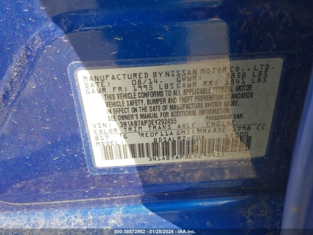 Photo 8 VIN: 3N1AB7AP3EY292455 - NISSAN SENTRA 