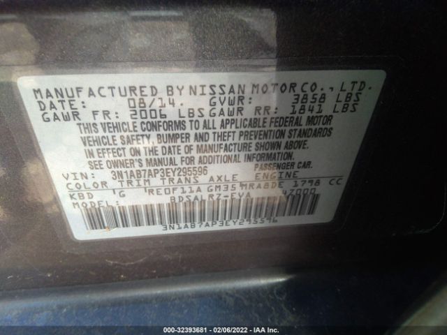 Photo 8 VIN: 3N1AB7AP3EY295596 - NISSAN SENTRA 