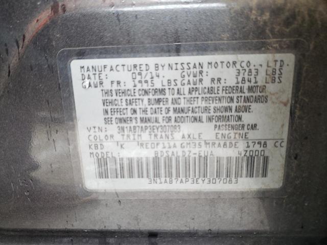 Photo 12 VIN: 3N1AB7AP3EY307083 - NISSAN SENTRA S 