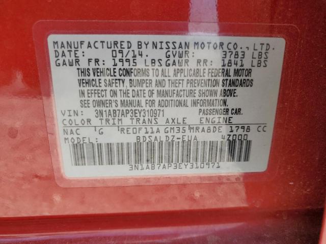 Photo 11 VIN: 3N1AB7AP3EY310971 - NISSAN SENTRA S 