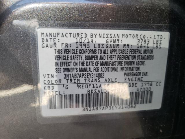 Photo 9 VIN: 3N1AB7AP3EY314082 - NISSAN SENTRA S 