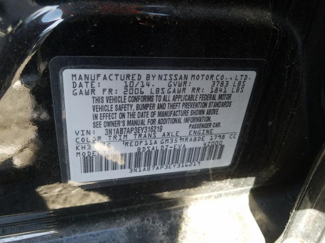 Photo 9 VIN: 3N1AB7AP3EY316219 - NISSAN SENTRA S 