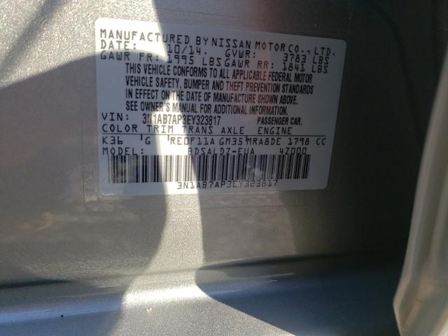 Photo 9 VIN: 3N1AB7AP3EY323817 - NISSAN SENTRA S 