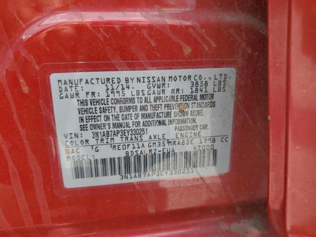 Photo 11 VIN: 3N1AB7AP3EY330251 - NISSAN SENTRA S 