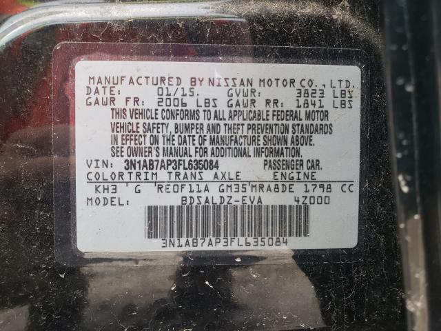 Photo 9 VIN: 3N1AB7AP3FL635084 - NISSAN SENTRA S 