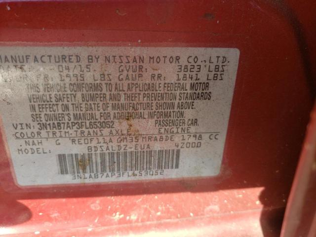 Photo 12 VIN: 3N1AB7AP3FL653052 - NISSAN SENTRA 